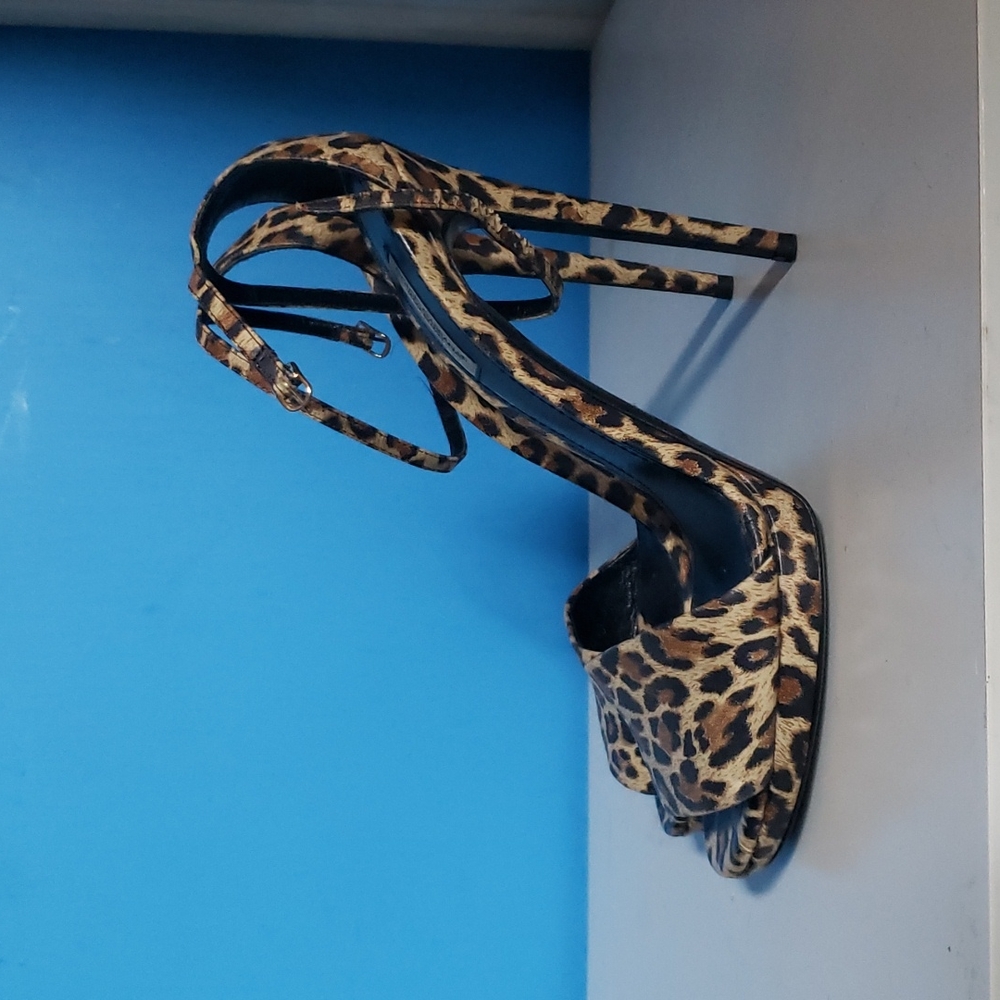 Dolce & Gabanna Leopard Strappy Heels
